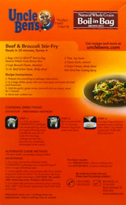 Uncle Bens Rice Brown Natural Whole Grain Boil-In-Bag - 14 Oz - Image 3