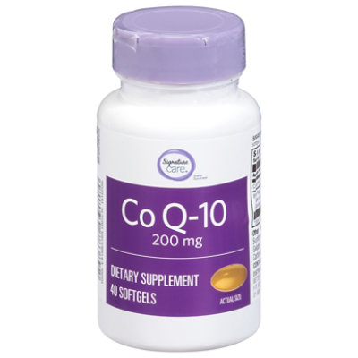 Signature Care Co Q10 200mg Dietary Supplement Softgels - 40 Count