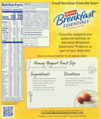 Carnation Breakfast Essentials Nutritional French Vanilla Powder Drink Mix - 10-1.26 Oz - Image 6