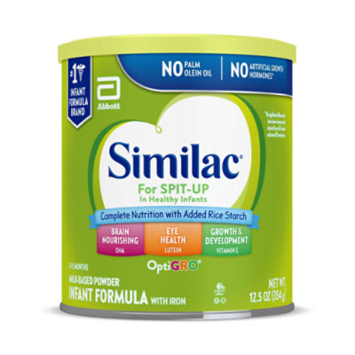 Similac For Spit Up Infant Formula Milk Based Powder With Iron - 12 Oz