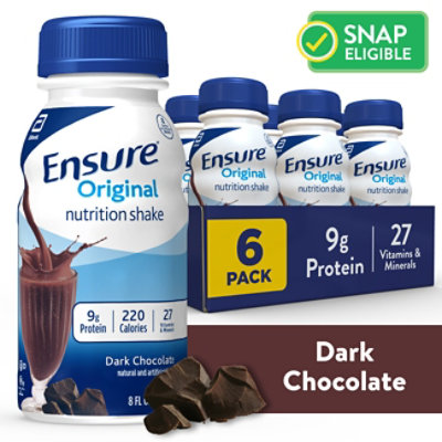 Ensure Original Nutrition Shake Ready To Drink Dark Chocolate - 6-8 Fl. Oz. - Image 1