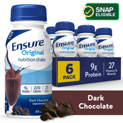 Ensure Original Nutrition Shake Ready To Drink Dark Chocolate - 6-8 Fl. Oz.