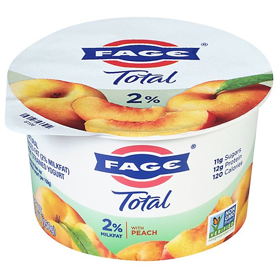 Fage Total 2% Yogurt Greek Lowfat Strained with Peach - 5.3 Oz