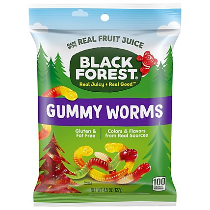 Black Forest Gummy Worms With Real Fruit Juice - 4.5 Oz - Image 2