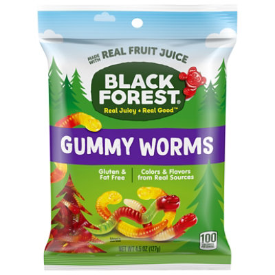 Black Forest Gummy Worms With Real Fruit Juice - 4.5 Oz