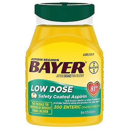 Bayer Aspirin Tablets 81mg Low Dose Enteric Coated - 300 Count - Image 3