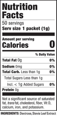 Stevia In The Raw Sweetener Zero Calorie Packets - 50 Count - Image 5