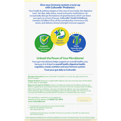 Culturelle Pro-well Probiotic Supplement Health & Wellness Vegetarian Capsules - 30 Count - Image 2