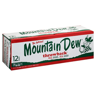 Mtn Dew Soda Throwback - 12-12 Fl. Oz. - Image 1