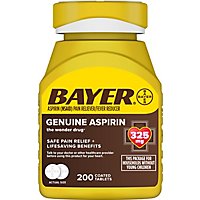 Bayer Aspirin Tablets 325mg Coated - 200 Count - Image 2