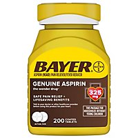Bayer Aspirin Tablets 325mg Coated - 200 Count - Image 1