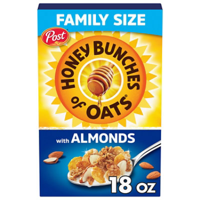 Post Honey Bunches of Oats with Almonds Heart Healthy Breakfast Cereal Family Size - 18 Oz - Image 1