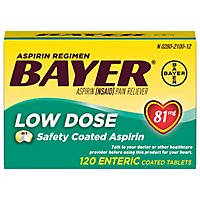 Bayer Aspirin Tablets 81mg Low Dose Enteric Coated - 120 Count - Image 3
