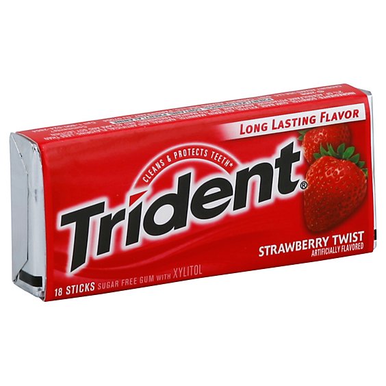 Trident Gum Twist Strawberry Sugar Free - 18 Count