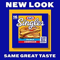 Kraft Singles 2% Milk Reduced Fat American Slices Pack - 16 Count - Image 5