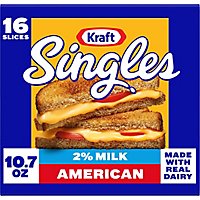 Kraft Singles 2% Milk Reduced Fat American Slices Pack - 16 Count - Image 3