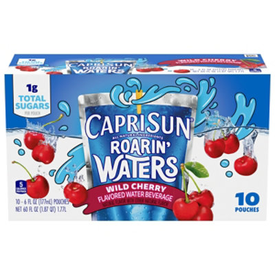 Capri Sun Roarin Waters Wild Cherry Waterfall Kids Water Beverage Pouches - 10-6 Fl. Oz. - Image 5