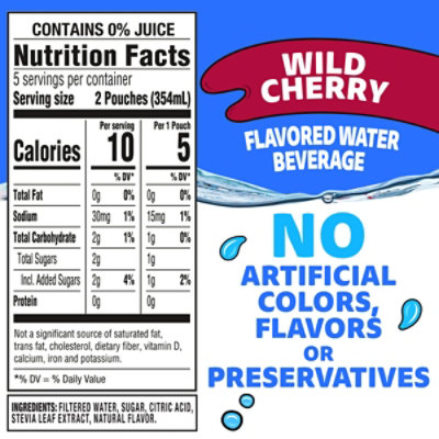 Capri Sun Roarin Waters Wild Cherry Waterfall Kids Water Beverage Pouches - 10-6 Fl. Oz. - Image 9