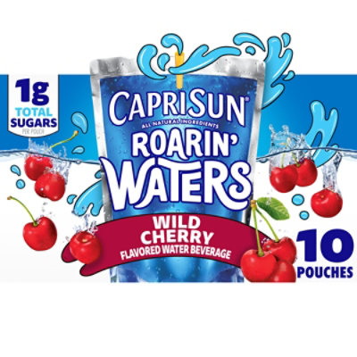 Capri Sun Roarin Waters Wild Cherry Waterfall Kids Water Beverage Pouches - 10-6 Fl. Oz.