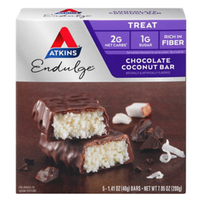 Atkins Endulge Bar Chocolate Coconut - 5-1.4 Oz - Image 3