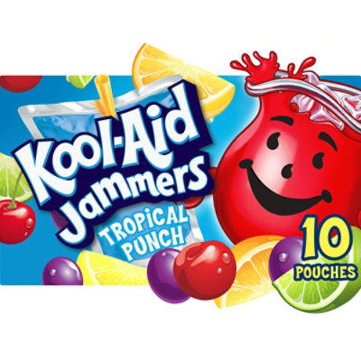 Kool-Aid Jammers Tropical Punch Artificially Flavored Drink Pouches - 10-6 Fl. Oz.