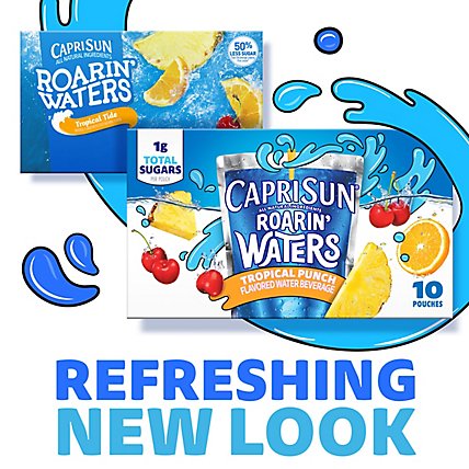 Capri Sun Roarin Waters Flavored Water Beverage Tropical Tide - 10-6 Fl. Oz. - Image 2