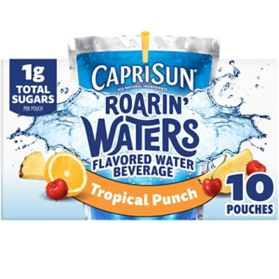 Capri Sun Roarin Waters Tropical Tide Kids Water Beverage Pouches - 10-6 Fl. Oz. - Image 1