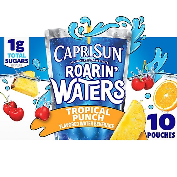 Capri Sun Roarin Waters Flavored Water Beverage Tropical Tide - 10-6 Fl. Oz.
