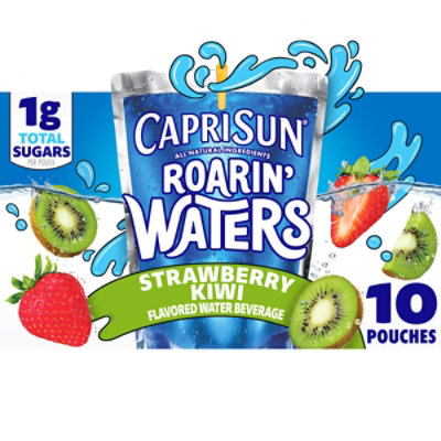 Capri Sun Roarin Waters Strawberry Kiwi Surf Kids Water Beverage Pouches - 10-6 Fl. Oz.