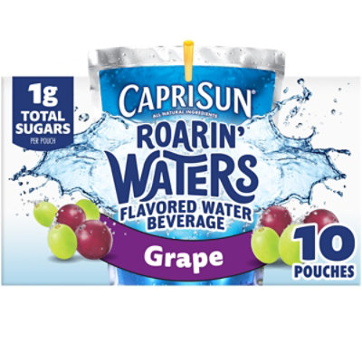 Capri Sun Roarin Waters Grape Geyser Kids Water Beverage Pouches - 10-6 Fl. Oz. - Image 1