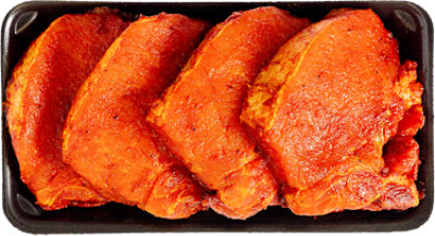 Meat Counter Seasoned Pork Loin Chop Bone in - 1.50 LB