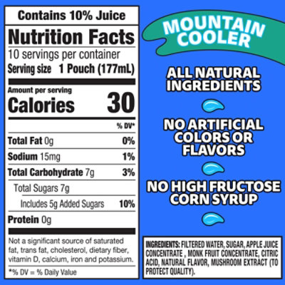 Capri Sun Mountain Cooler Naturally Flavored Fruit Juice Drink Pouches - 10-6 Fl. Oz. - Image 9