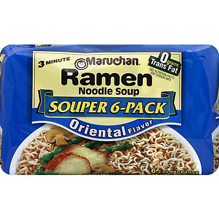 Maruchan Ramen Noodle Soup Oriental Flavor - 6-3 Oz - Image 1