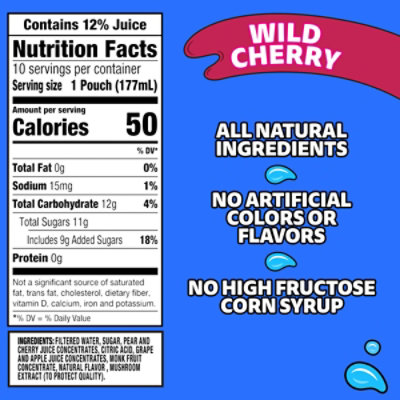 Capri Sun Wild Cherry Flavored Juice Drink Blend Pouches Box - 10-6 Fl. Oz. - Image 9