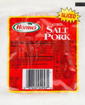 Hormel Salt Pork Cured Sliced - 12 Oz - Image 2