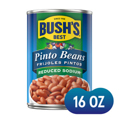 Bush's Reduced Sodium Pinto Beans - 16 Oz - Image 1