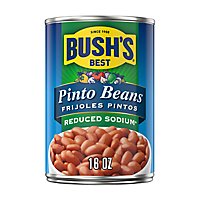 BUSH'S BEST Reduced Sodium Pinto Beans - 16 Oz - Image 1
