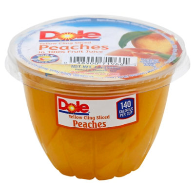 Dole Peaches Sliced Yellow Cling in 100% Fruit Juice - 7 Oz
