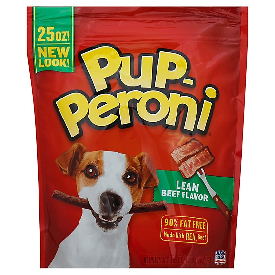 Pup-Peroni Dog Snacks Lean Beef Flavor Pouch - 25 Oz