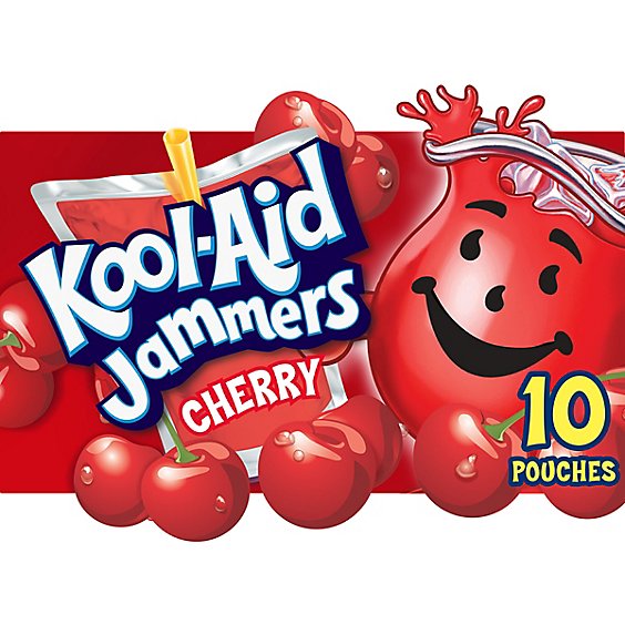 Kool-Aid Jammers Cherry Artificially Flavored Drink Pouches - 10-6 Fl. Oz.