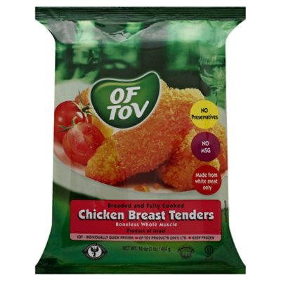 Of Tov Chicken Breast Tenders Breaded - 16 Oz