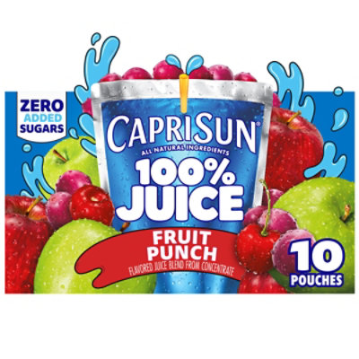 Capri Sun 100% Fruit Punch Naturally Flavored Juice Blend Pouches - 10-6 Fl. Oz. - Image 1