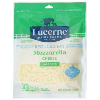 Lucerne Cheese Shredded Mozzarella Reduced Fat - 8 Oz