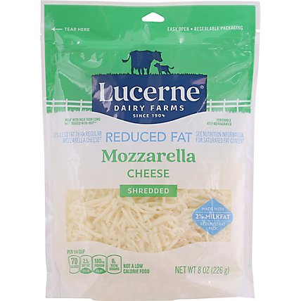 Lucerne Cheese Shredded Mozzarella Reduced Fat - 8 Oz - Image 2