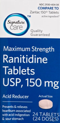Signature Care Ranitidine USP 150mg Maximum Strength Acid Reducer Tablet - 24 Count - Image 2
