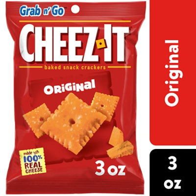 Cheez-It Cheese Crackers Baked Snack Original - 3 Oz - Image 1