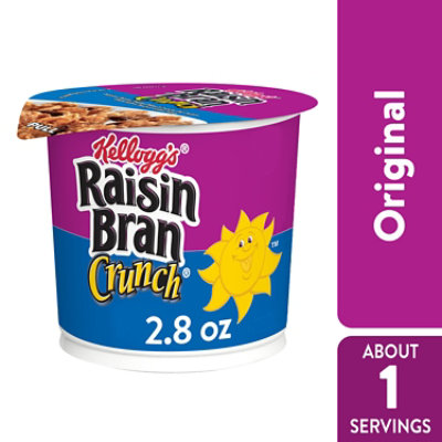 Raisin Bran Crunch Breakfast Cereal Cup Fiber Cereal Original - 2.8 Oz - Image 1