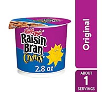 Raisin Bran Crunch Breakfast Cereal Cup Fiber Cereal Original - 2.8 Oz