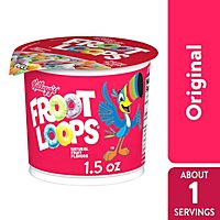 Froot Loops Breakfast Cereal Cup Fruit Flavored Original - 1.5 Oz - Image 2