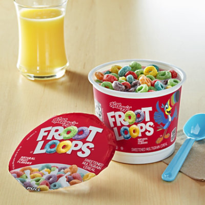 Froot Loops Breakfast Cereal Cup Fruit Flavored Original - 1.5 Oz - Image 3